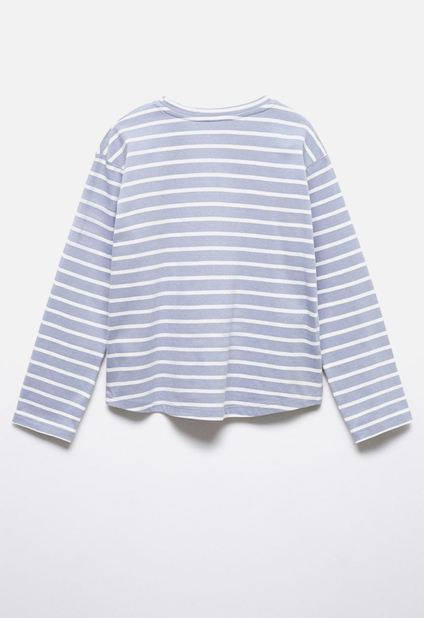MANGO - T-shirt stripes - blue