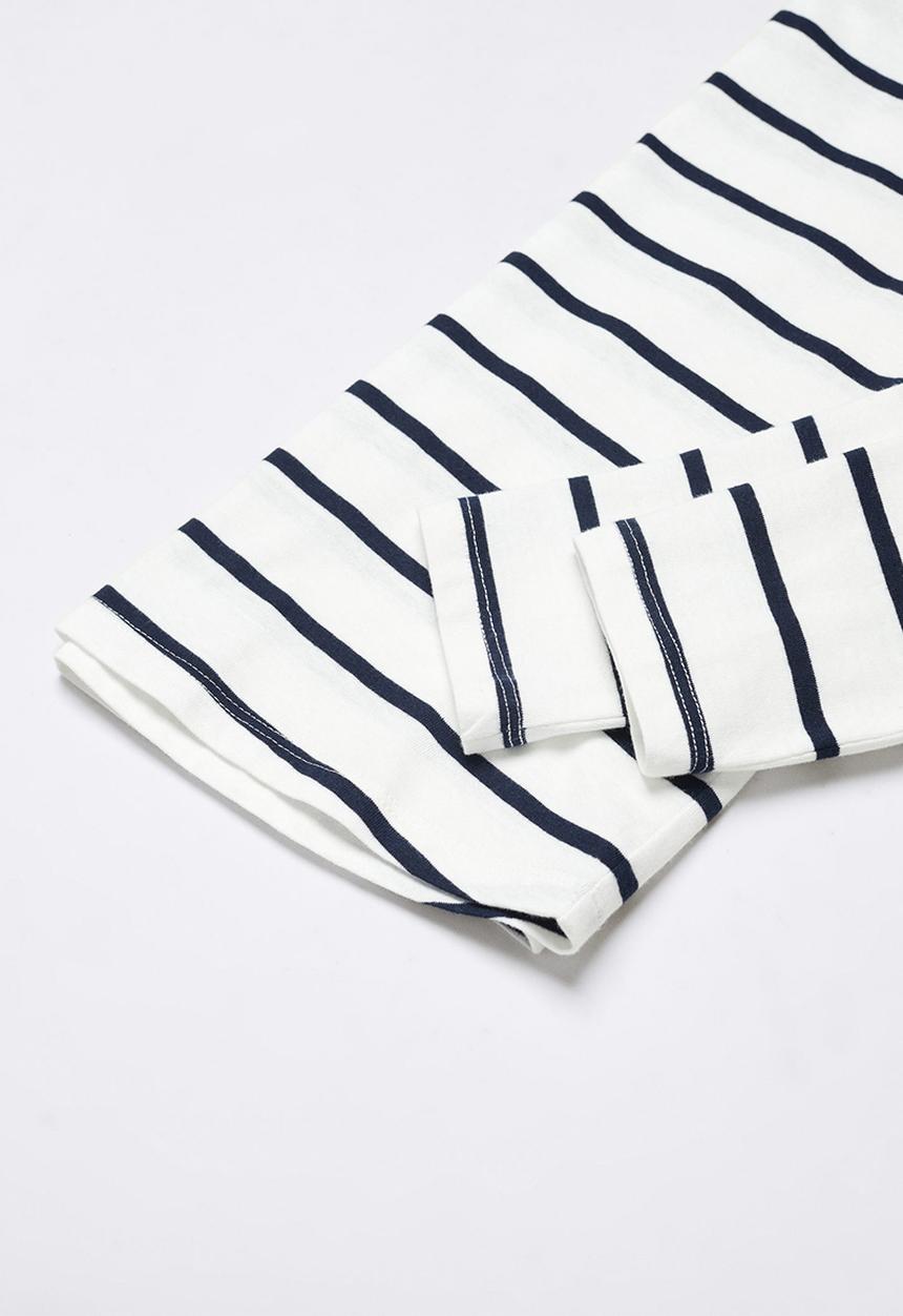 MANGO - T-shirt stripes - navy