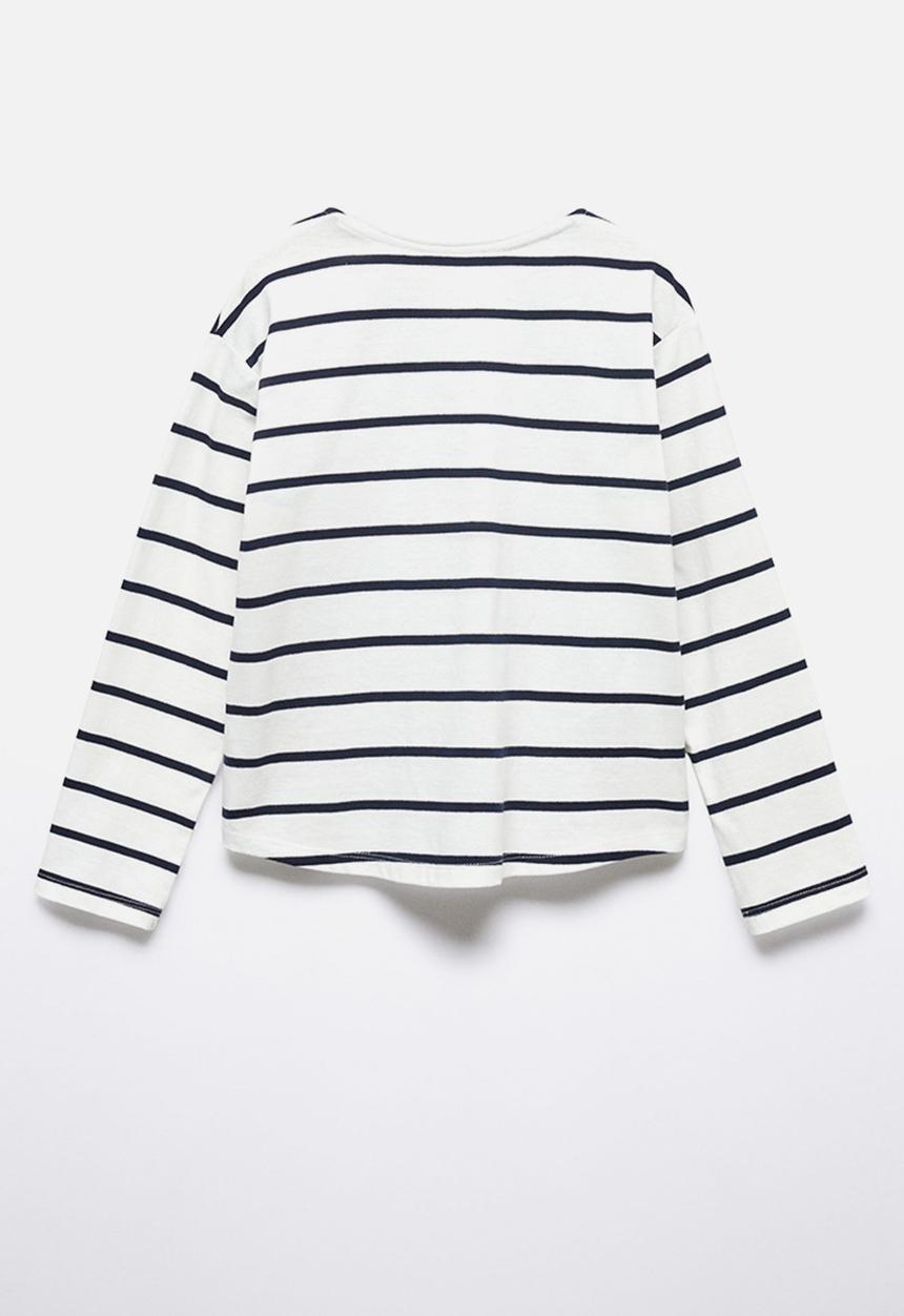 MANGO - T-shirt stripes - navy