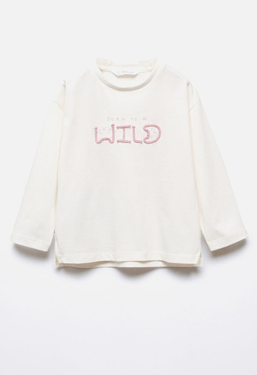 MANGO - T-shirt wild - off white