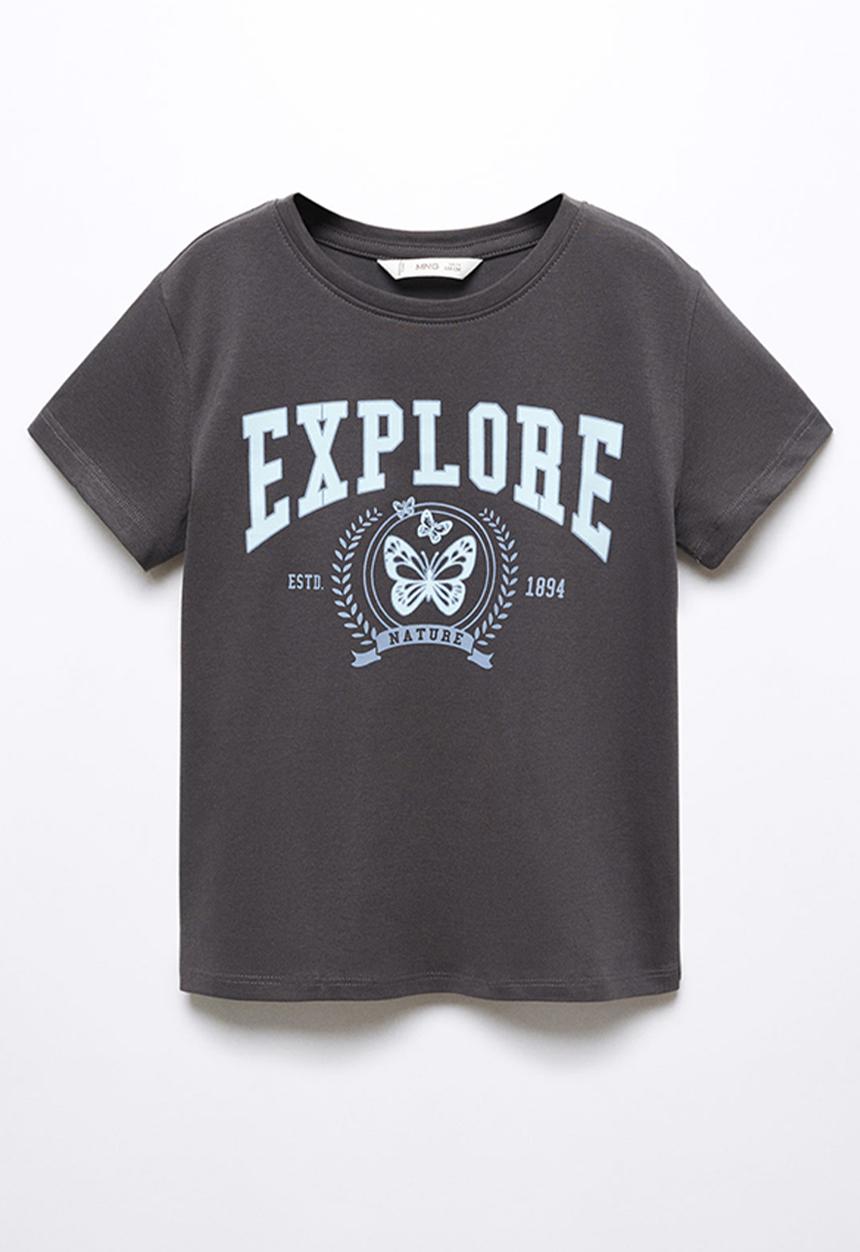 MANGO - T-shirt sheldonc - charcoal