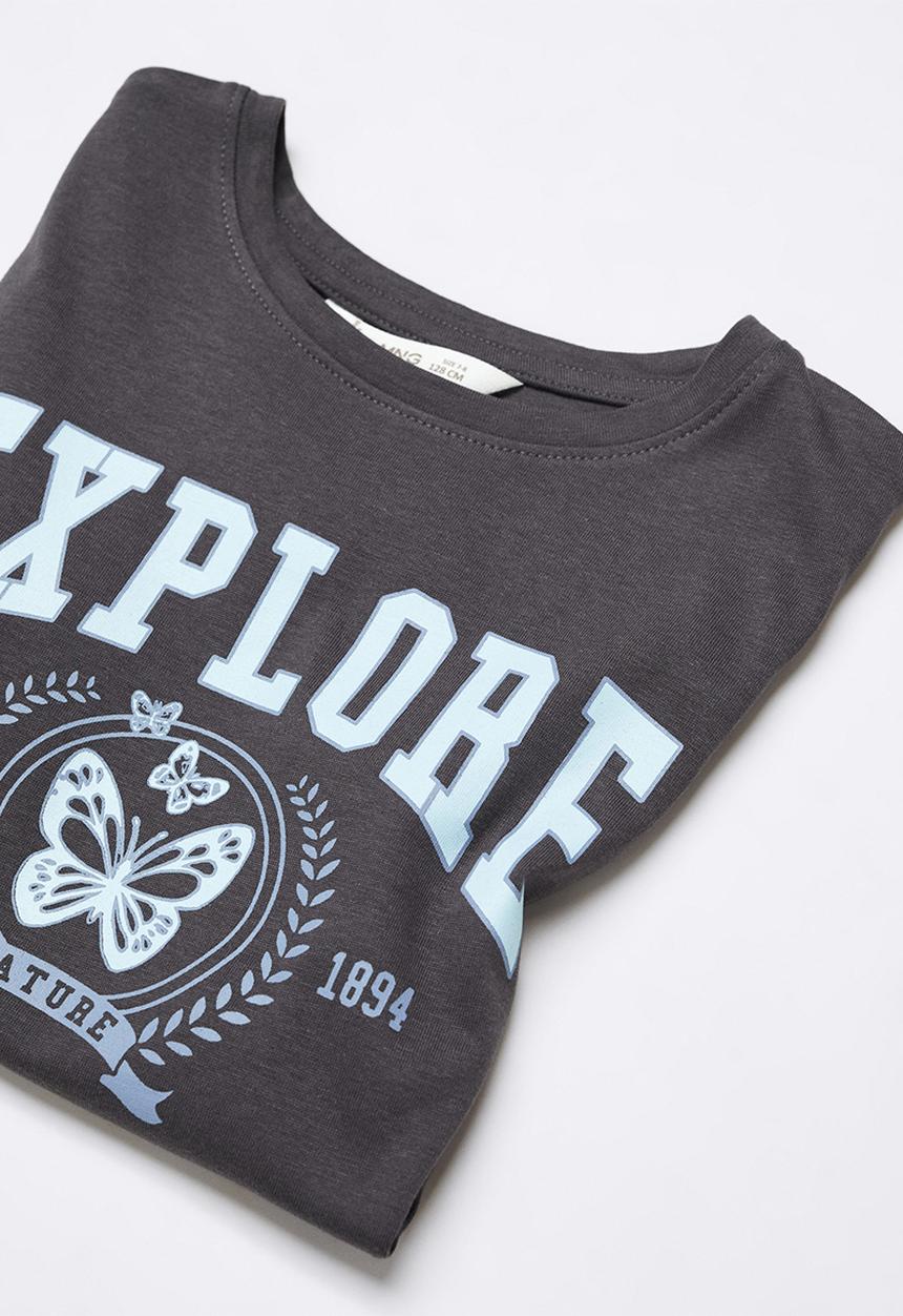 MANGO - T-shirt sheldonc - charcoal