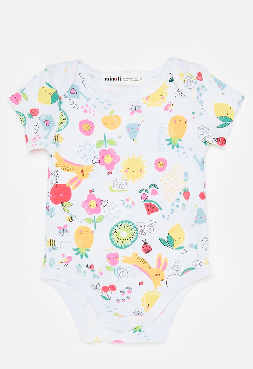 MINOTI - 2 Pack bodysuit - pink  & white 
