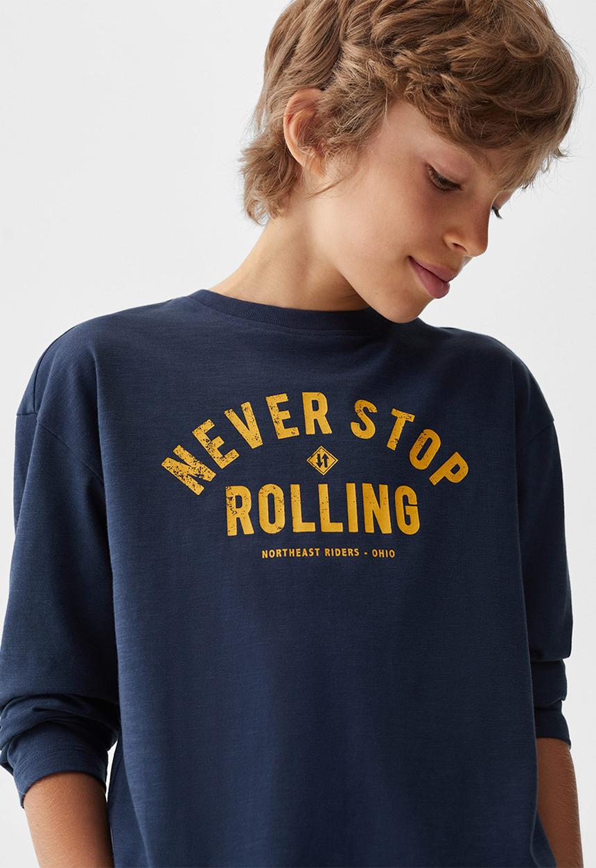 MANGO - T-shirt urban - navy