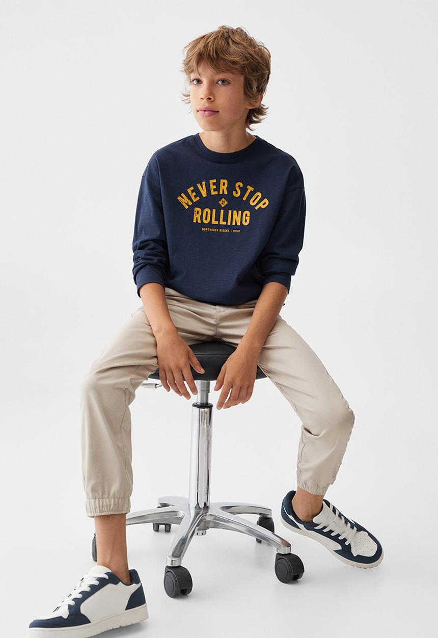 MANGO - T-shirt urban - navy