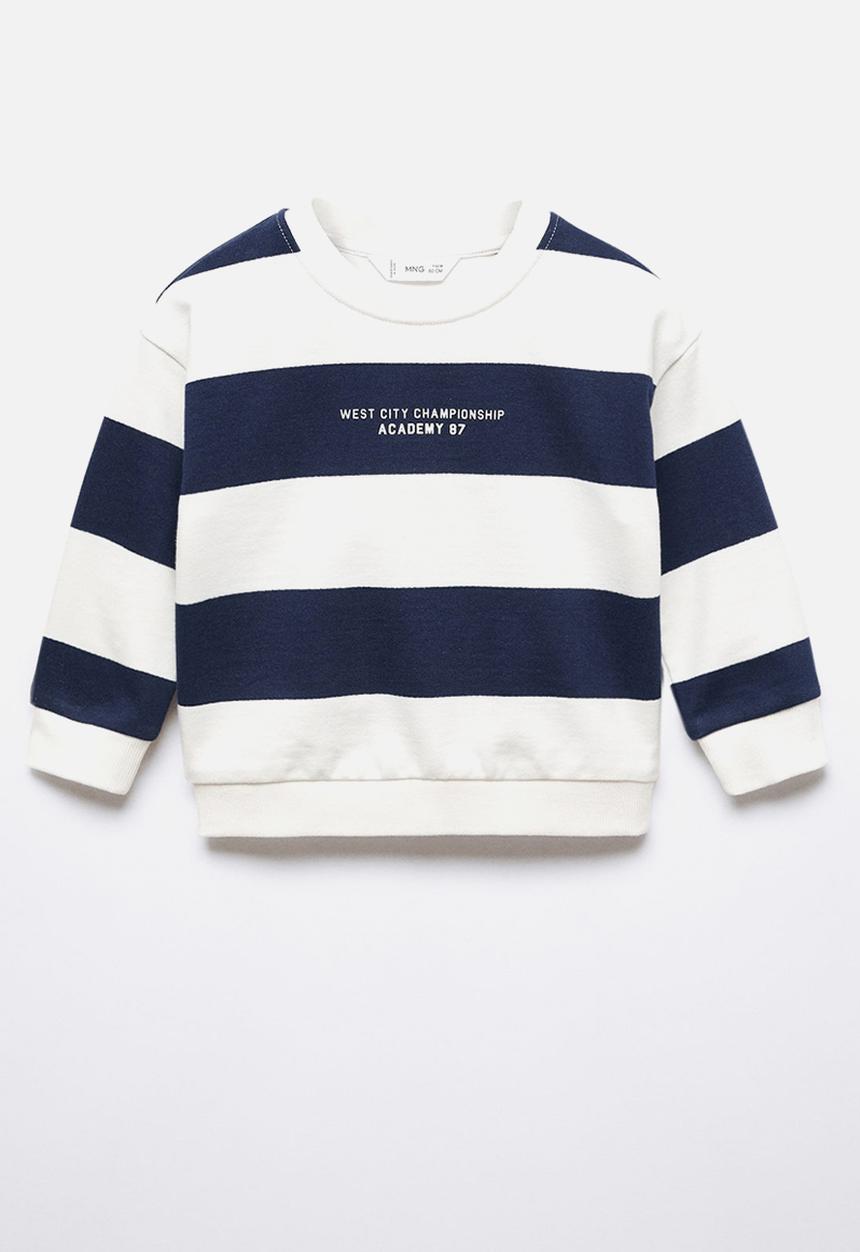 MANGO - Sweatshirt uni - navy & white