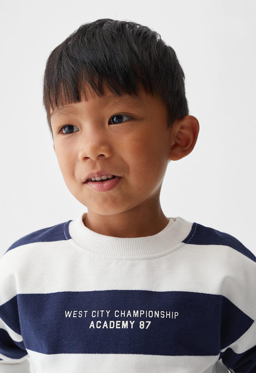 MANGO - Sweatshirt uni - navy & white