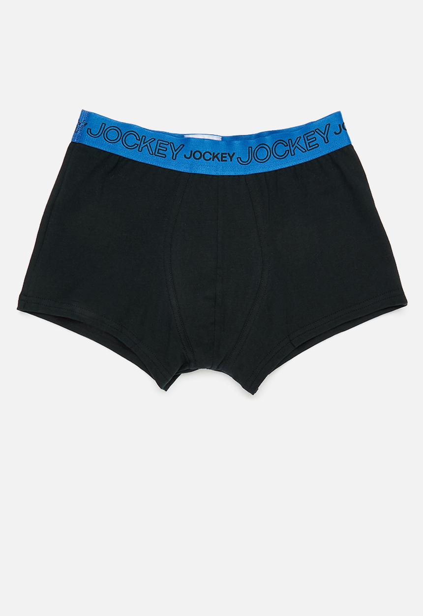 Jockey - Boys 2 pack pouch trunks - black & blue
