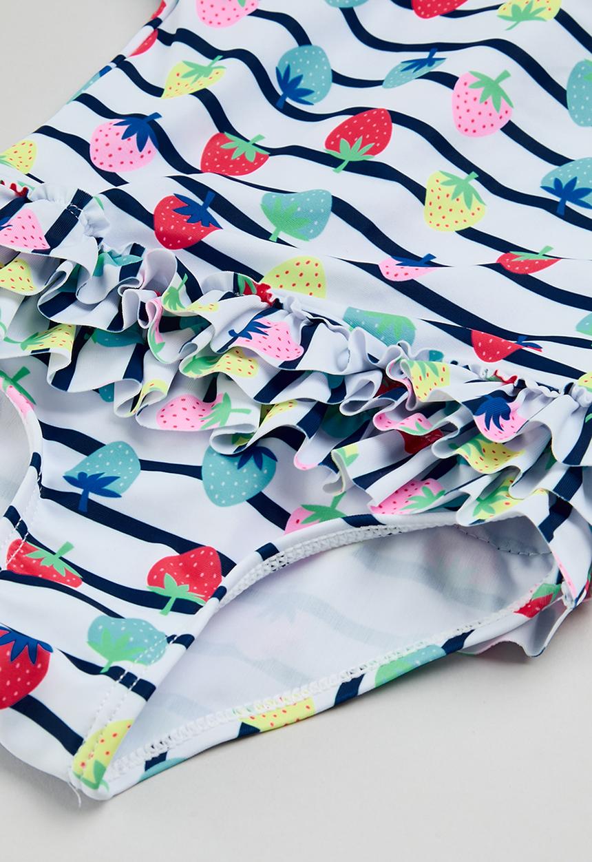 MINOTI - Long sleeve swimsuit - white