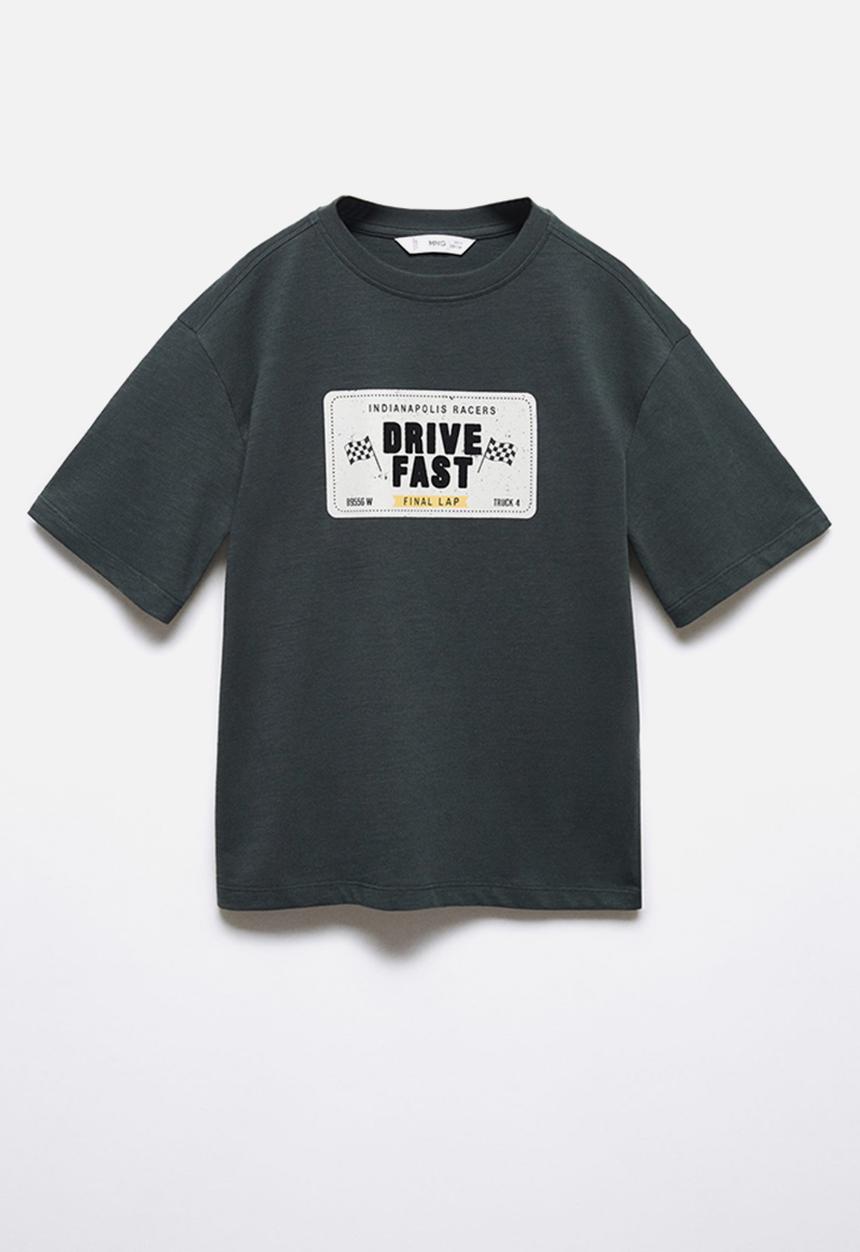 MANGO - T-shirt drive - charcoal