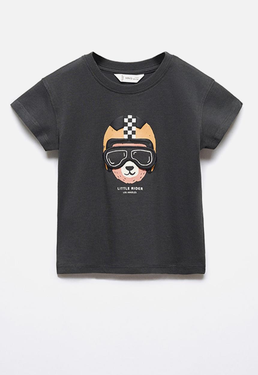 MANGO - T-shirt oso - charcoal