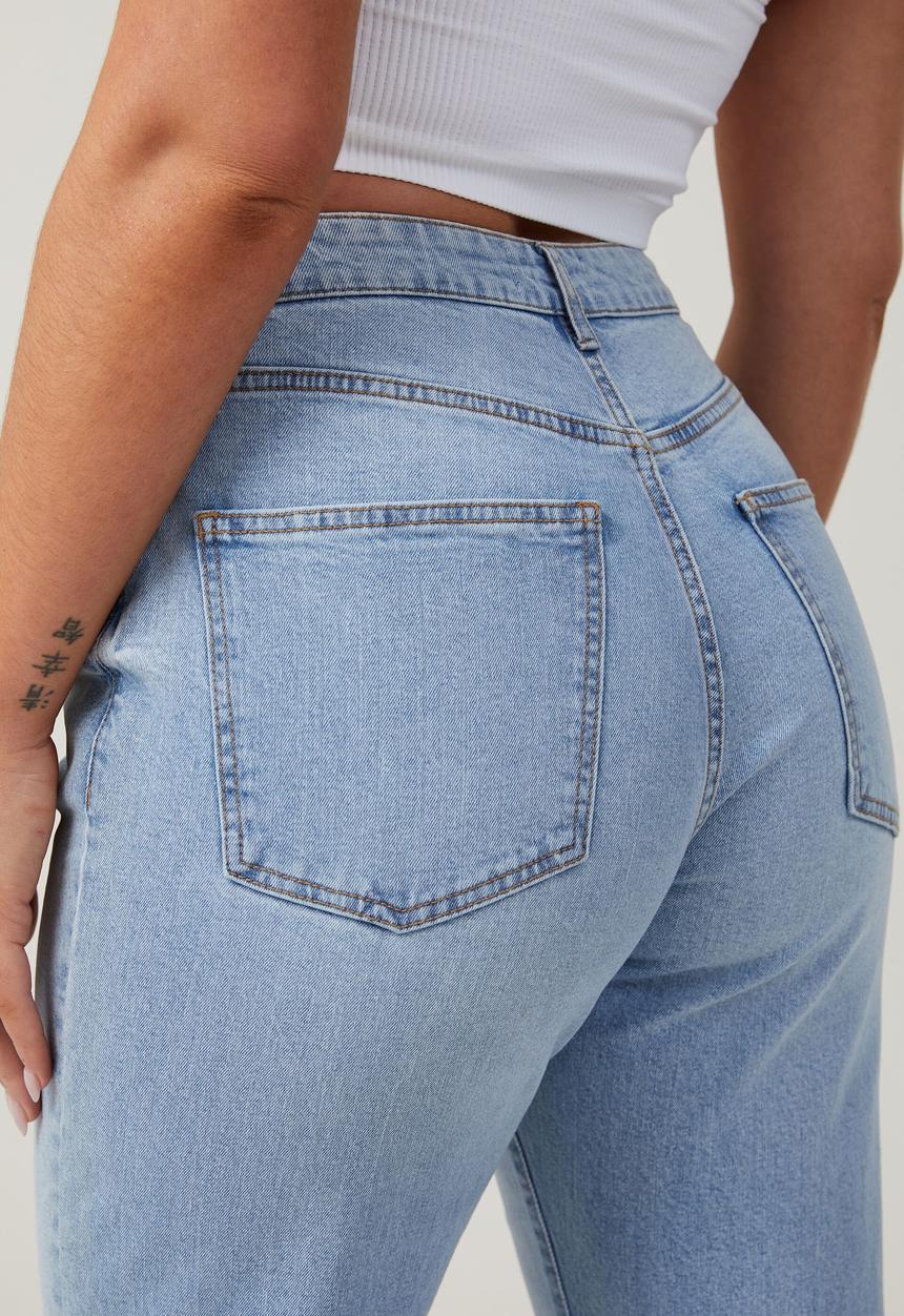 Cotton On - Curvy stretch bootleg flare jean - bondi blue