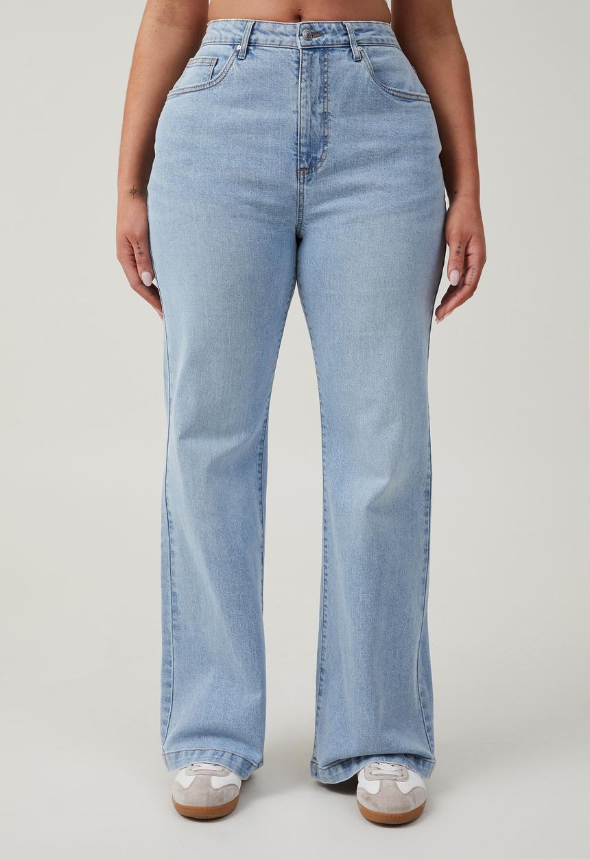 Cotton On - Curvy stretch bootleg flare jean - bondi blue