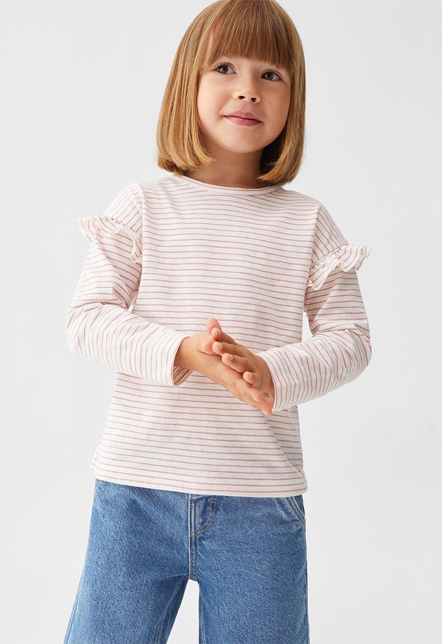 MANGO - T-shirt garbi - pink
