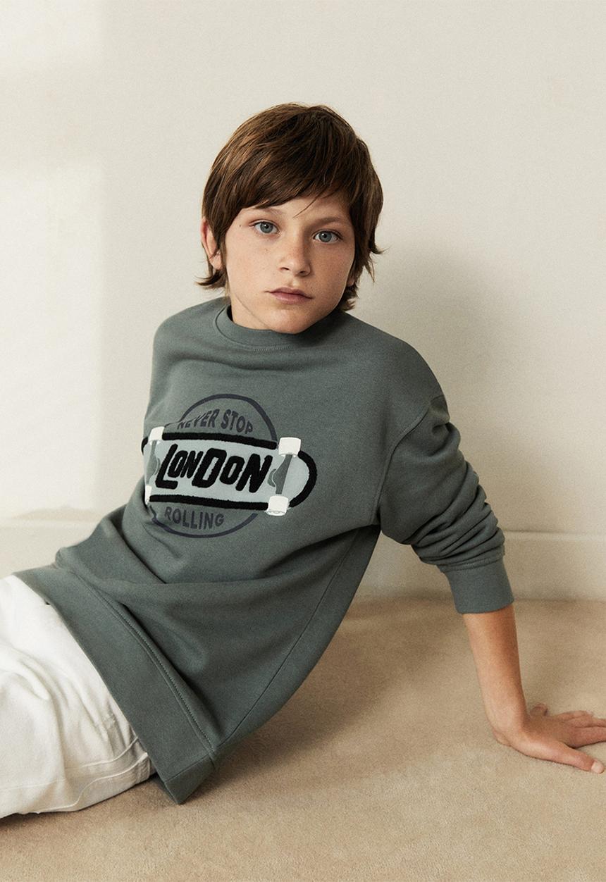 MANGO - Sweatshirt london - dark green