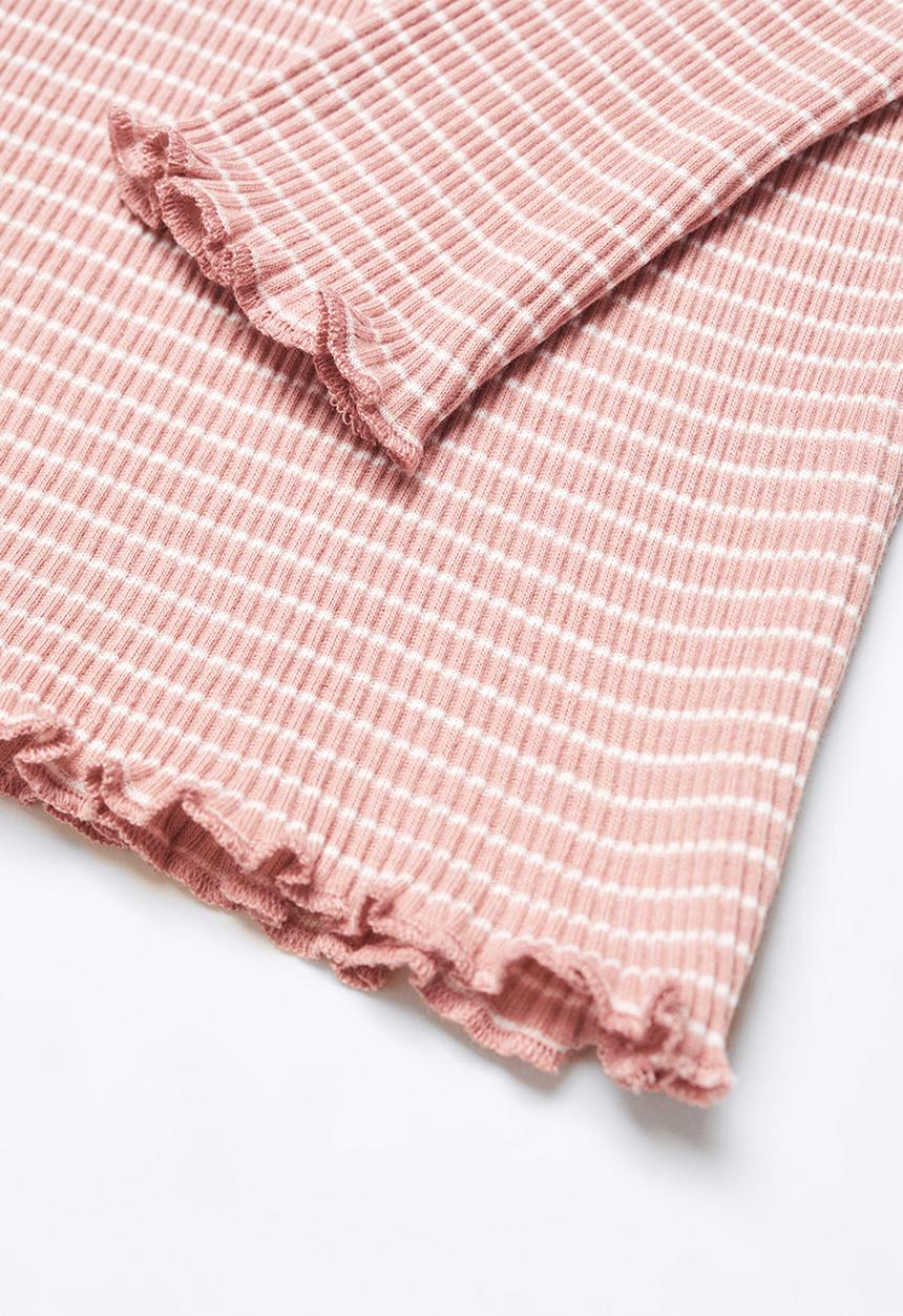 MANGO - T-shirt lines - pink