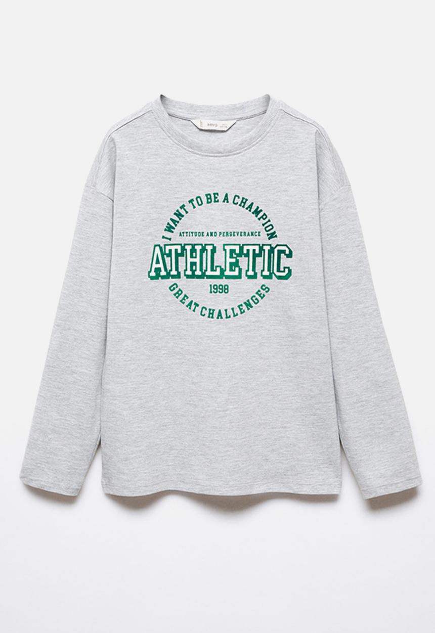 MANGO - T-shirt champion - medium grey