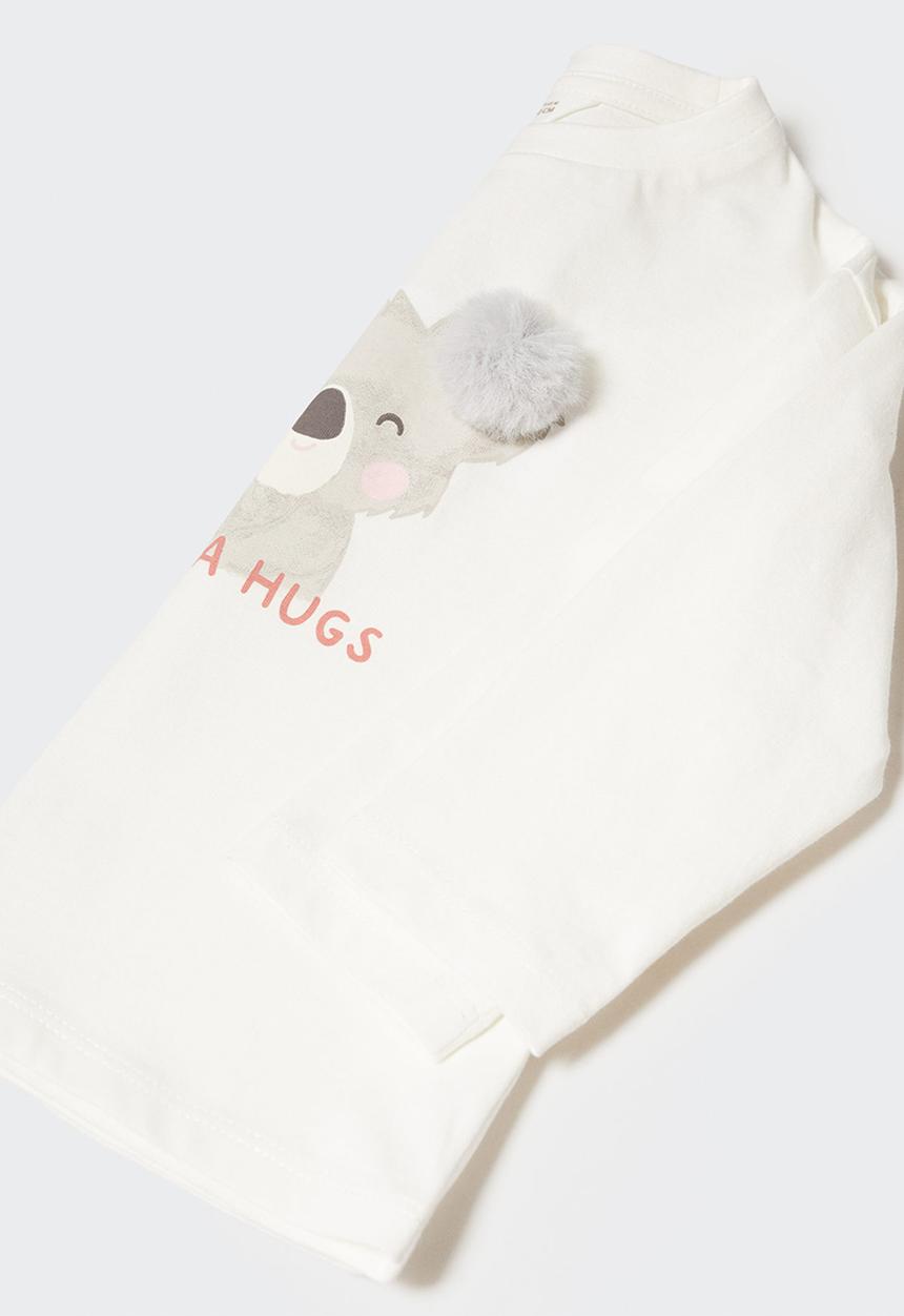 MANGO - T-shirt koala - off white
