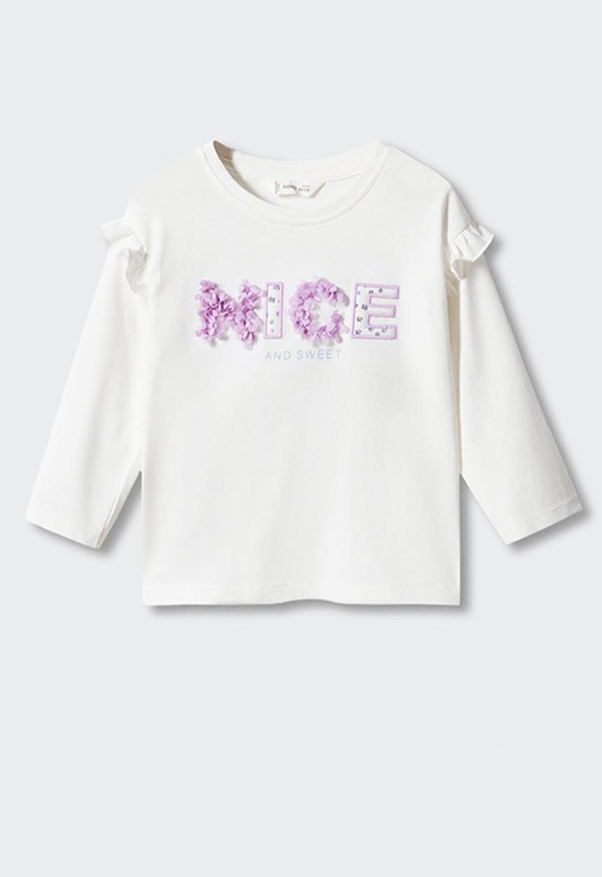 MANGO - T-shirt nice - off white
