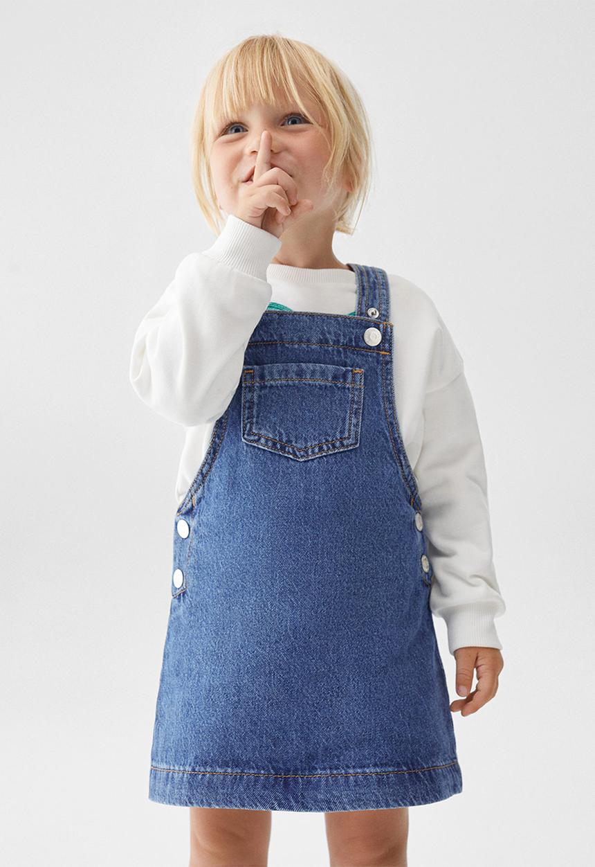 MANGO - Dungaree dress paulab - denim