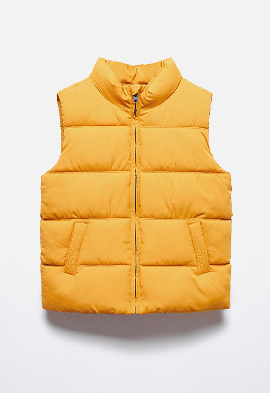 MANGO - Sleeveless puffer londres - mustard