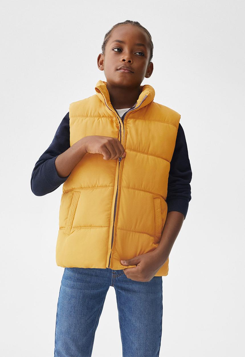 MANGO - Sleeveless puffer londres - mustard