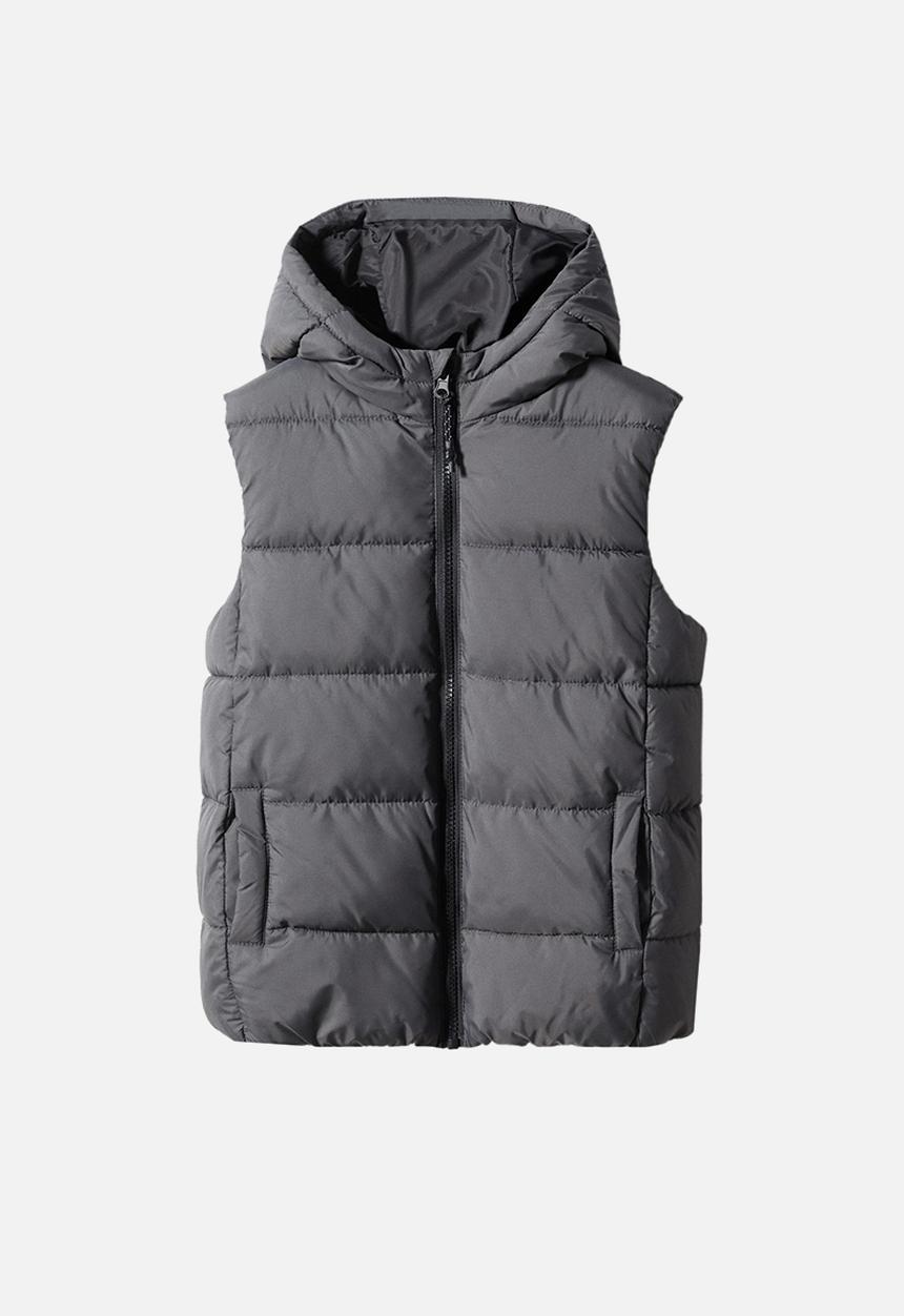 MANGO - Waistcoat amerv - charcoal