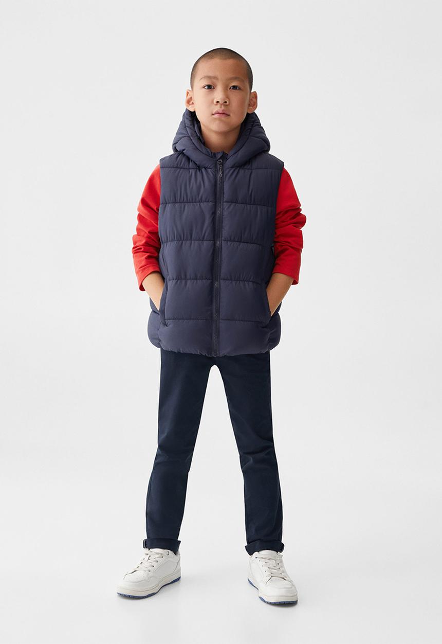 MANGO - Waistcoat amerv - navy