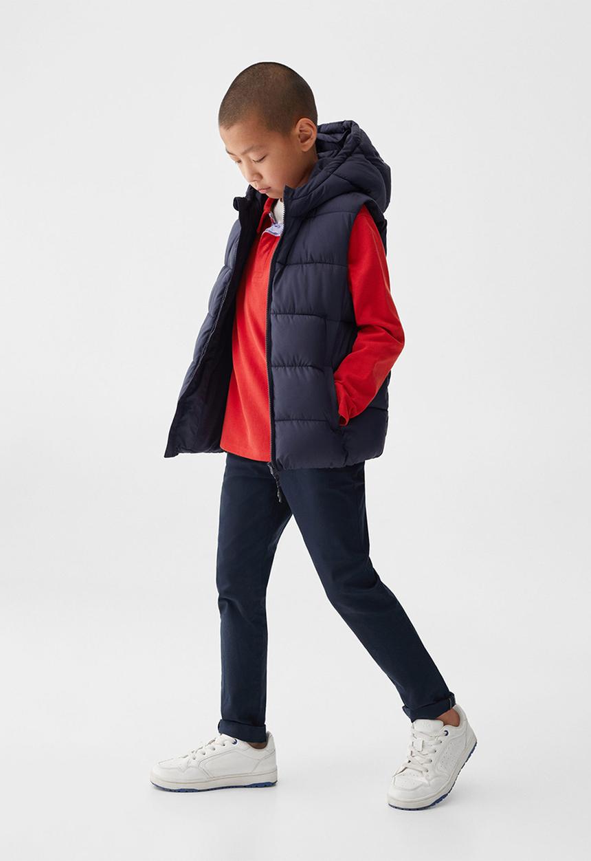 MANGO - Waistcoat amerv - navy