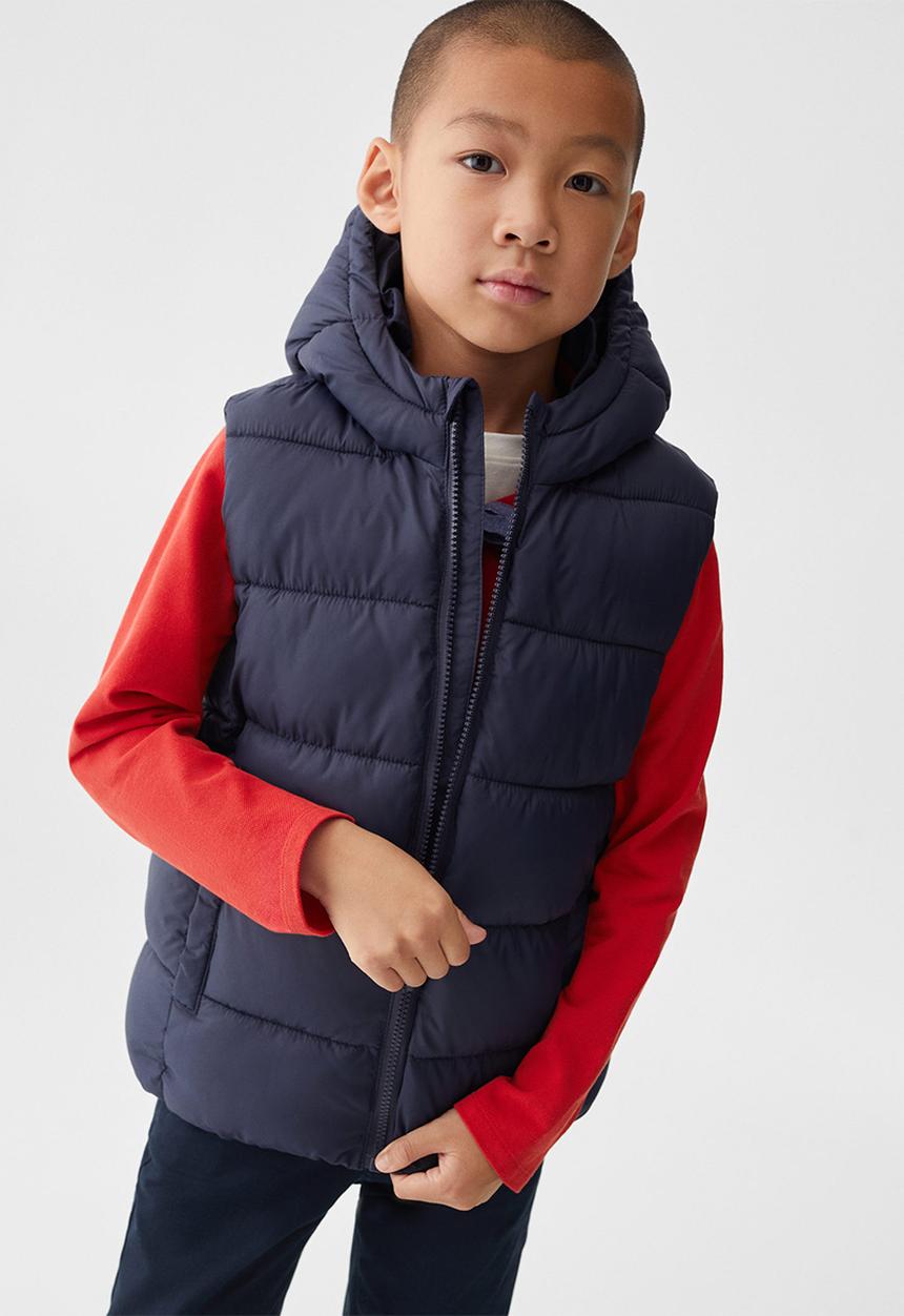 MANGO - Waistcoat amerv - navy