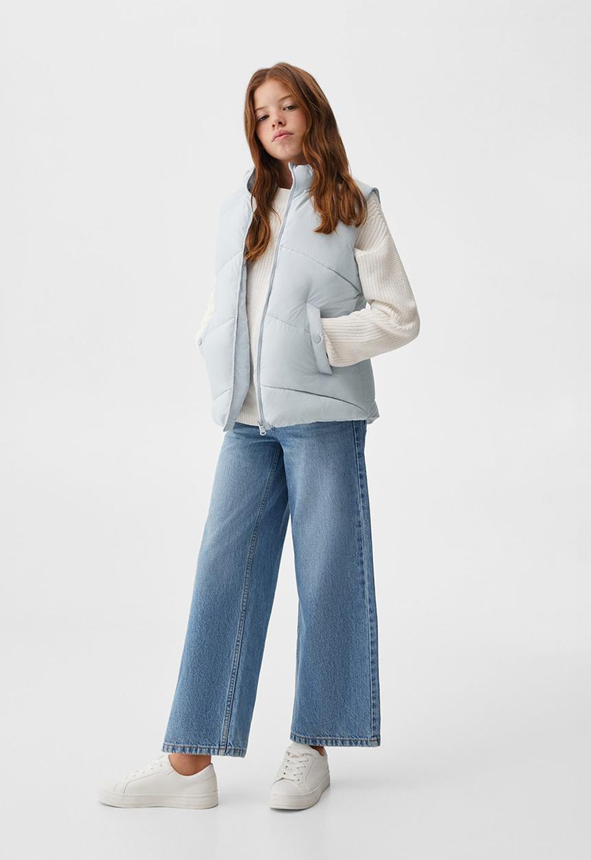 MANGO - Sleeveless puffer lia - sky blue
