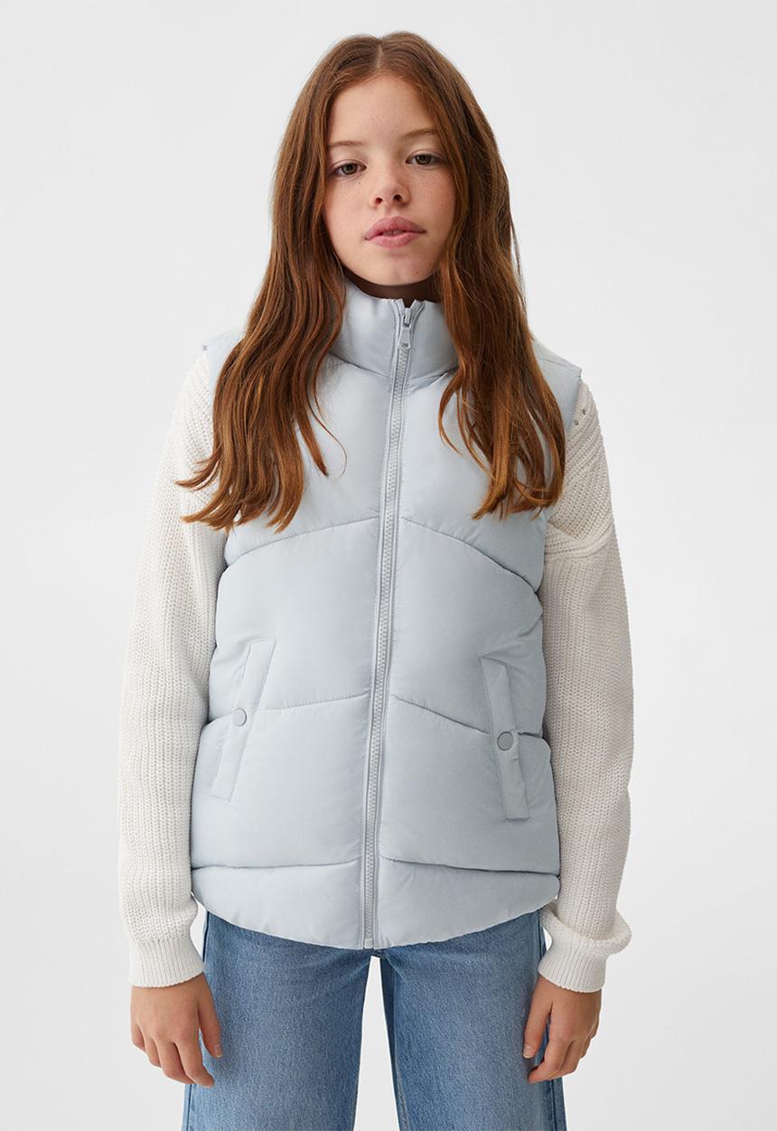MANGO - Sleeveless puffer lia - sky blue