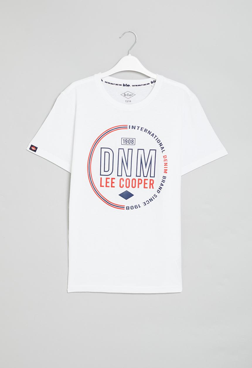 Lee Cooper - Circle dnm chest print kids tee - white
