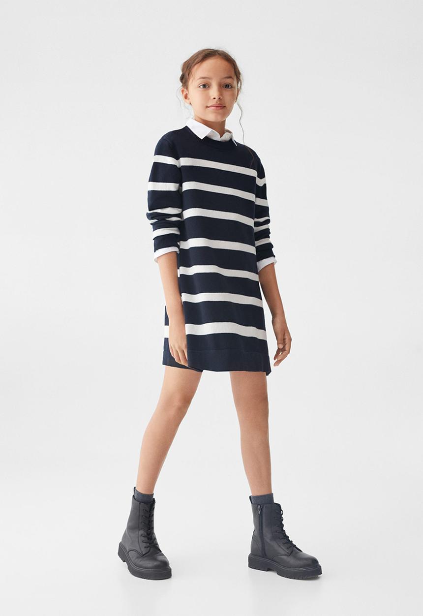 MANGO - Dress jina - navy