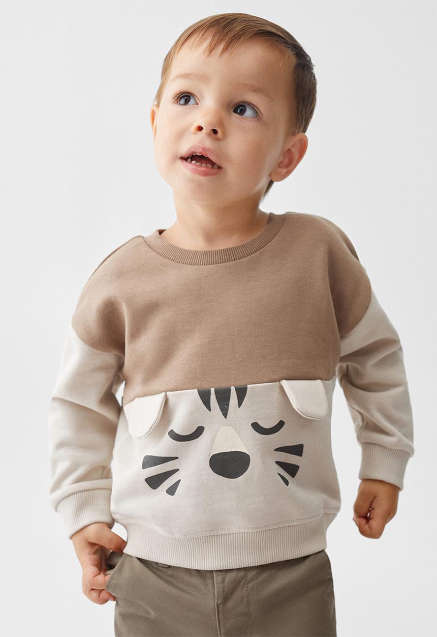 MANGO - Sweatshirt flap - sand