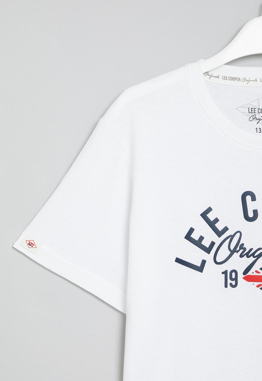 Lee Cooper - Diamond flag originals tee - white
