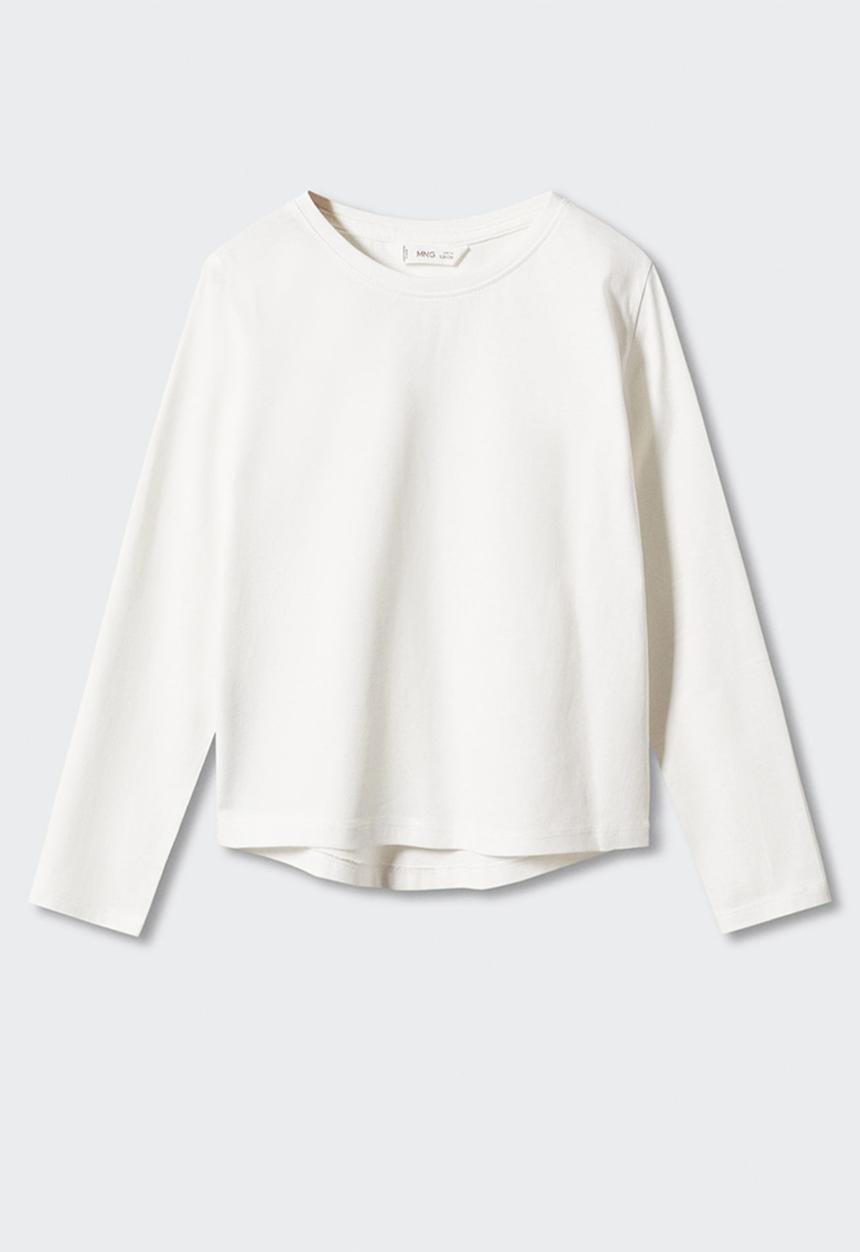 MANGO - T-shirt basica - off white
