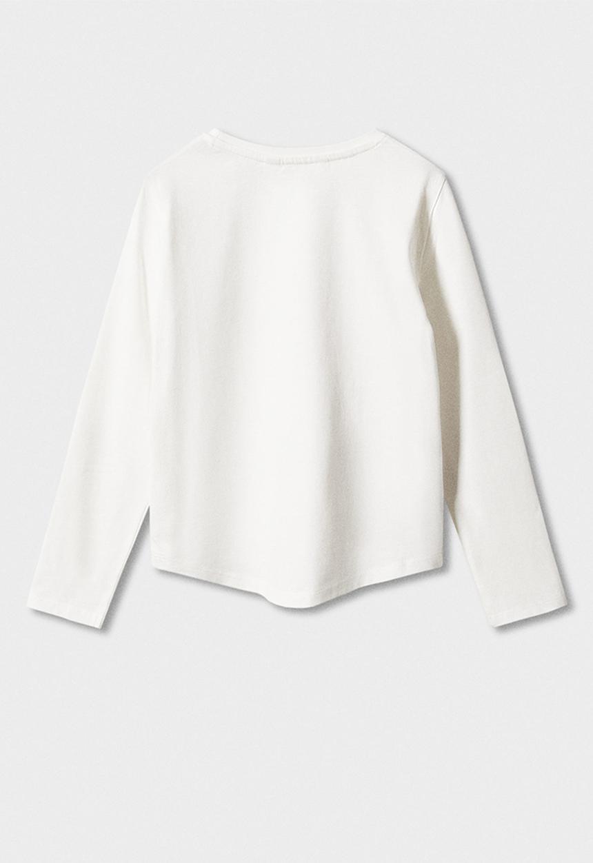 MANGO - T-shirt basica - off white
