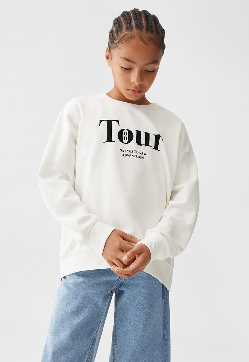 MANGO - Sweatshirt dublini - off white