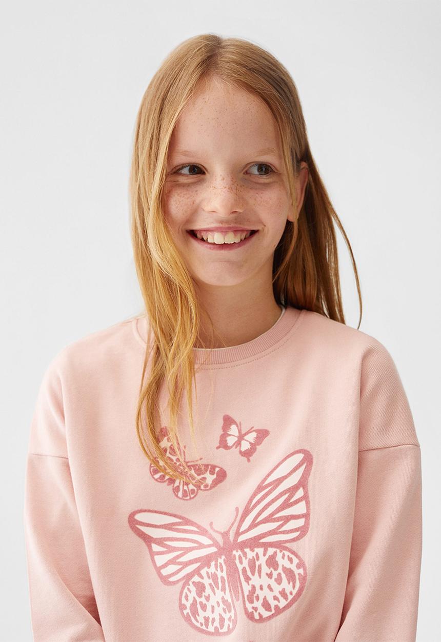 MANGO - Sweatshirt dublini - pink