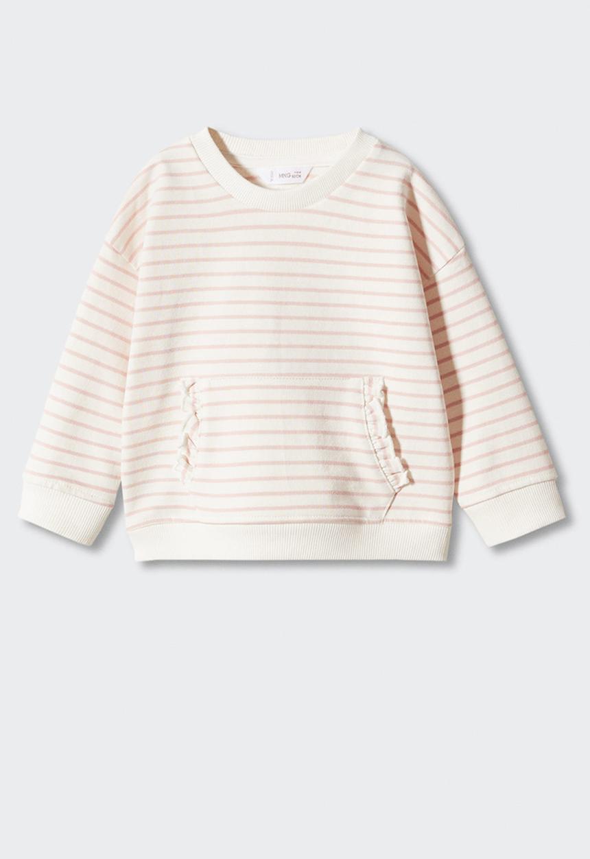 MANGO - Sweatshirt gabi - pink & white