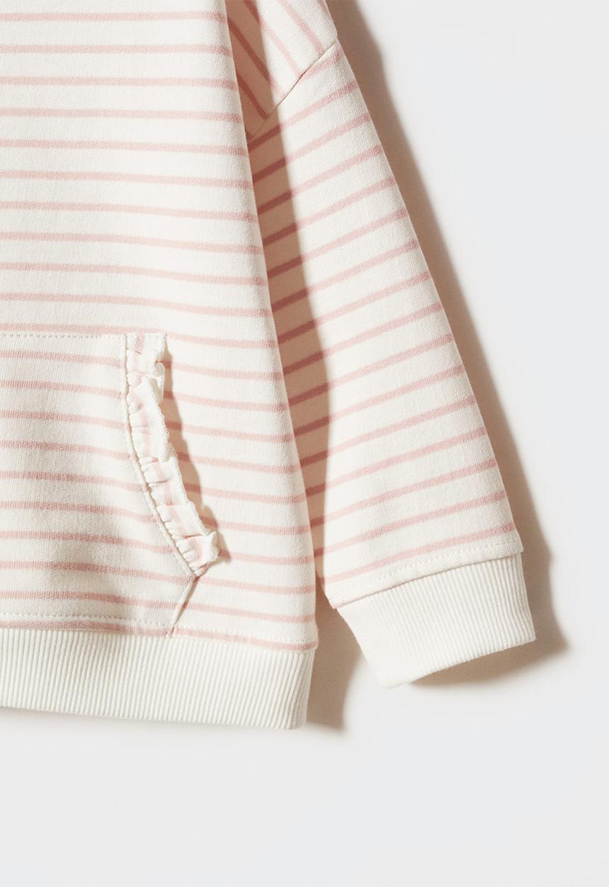 MANGO - Sweatshirt gabi - pink & white