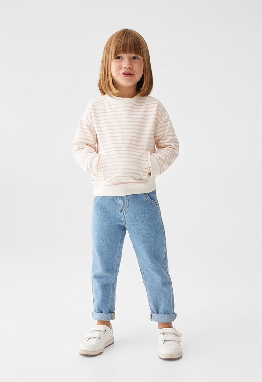 MANGO - Sweatshirt gabi - pink & white