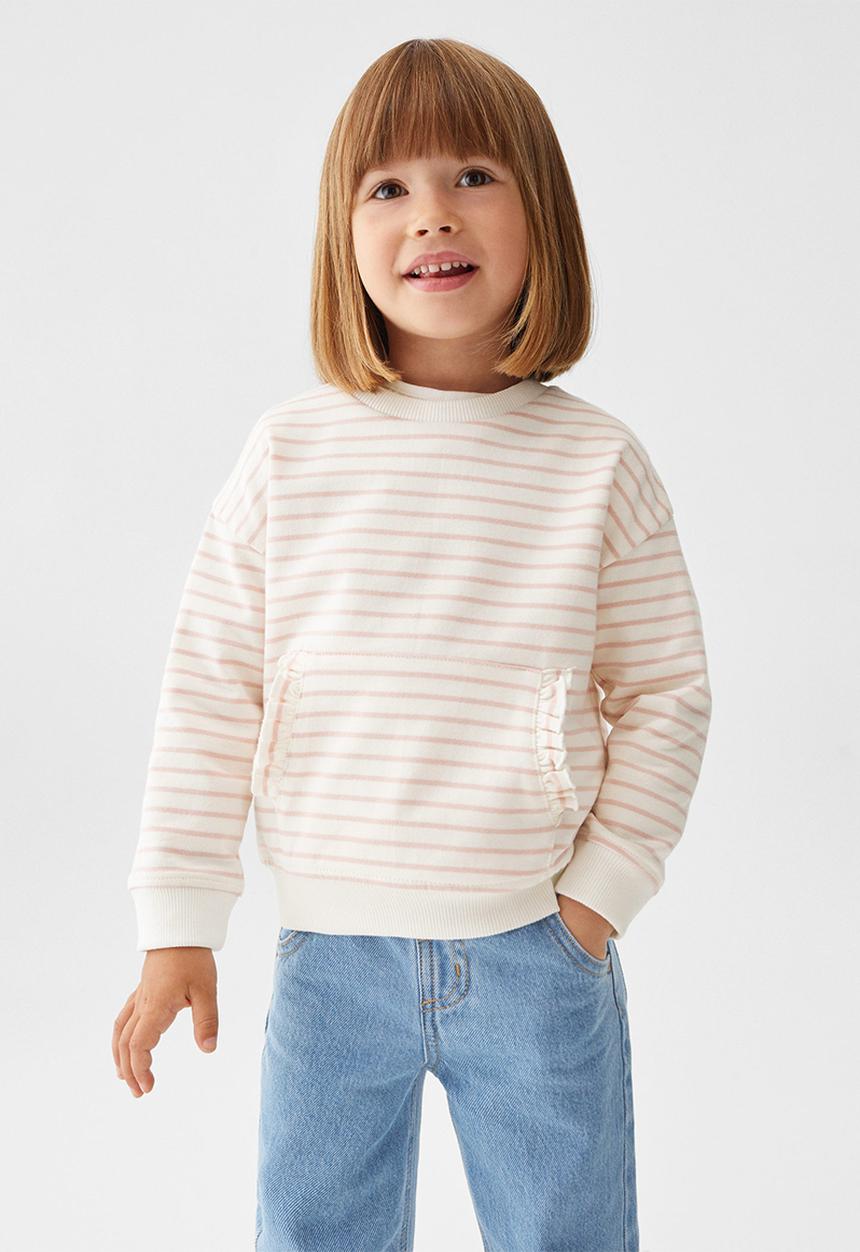 MANGO - Sweatshirt gabi - pink & white