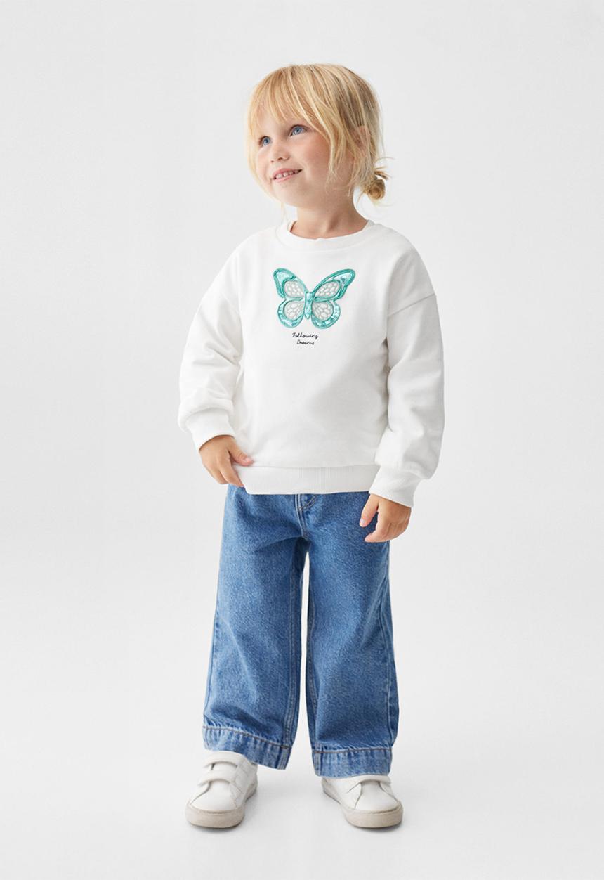 MANGO - Sweatshirt butterf - off white