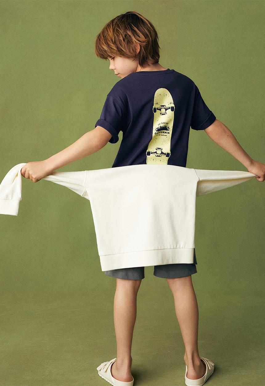 MANGO - T-shirt believe - navy