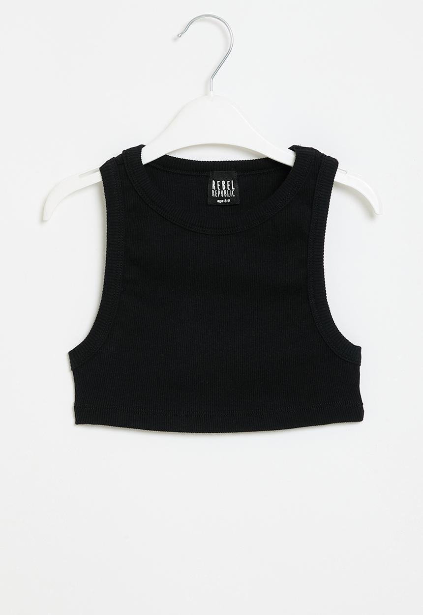 Rebel Republic - Ribbed tank - black