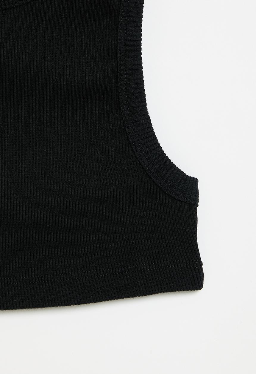 Rebel Republic - Ribbed tank - black