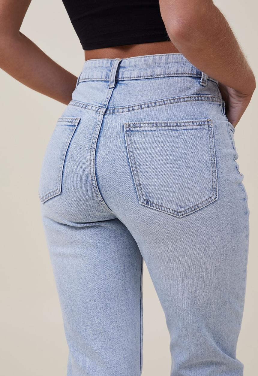 Cotton On - Stretch mom jean - palm blue