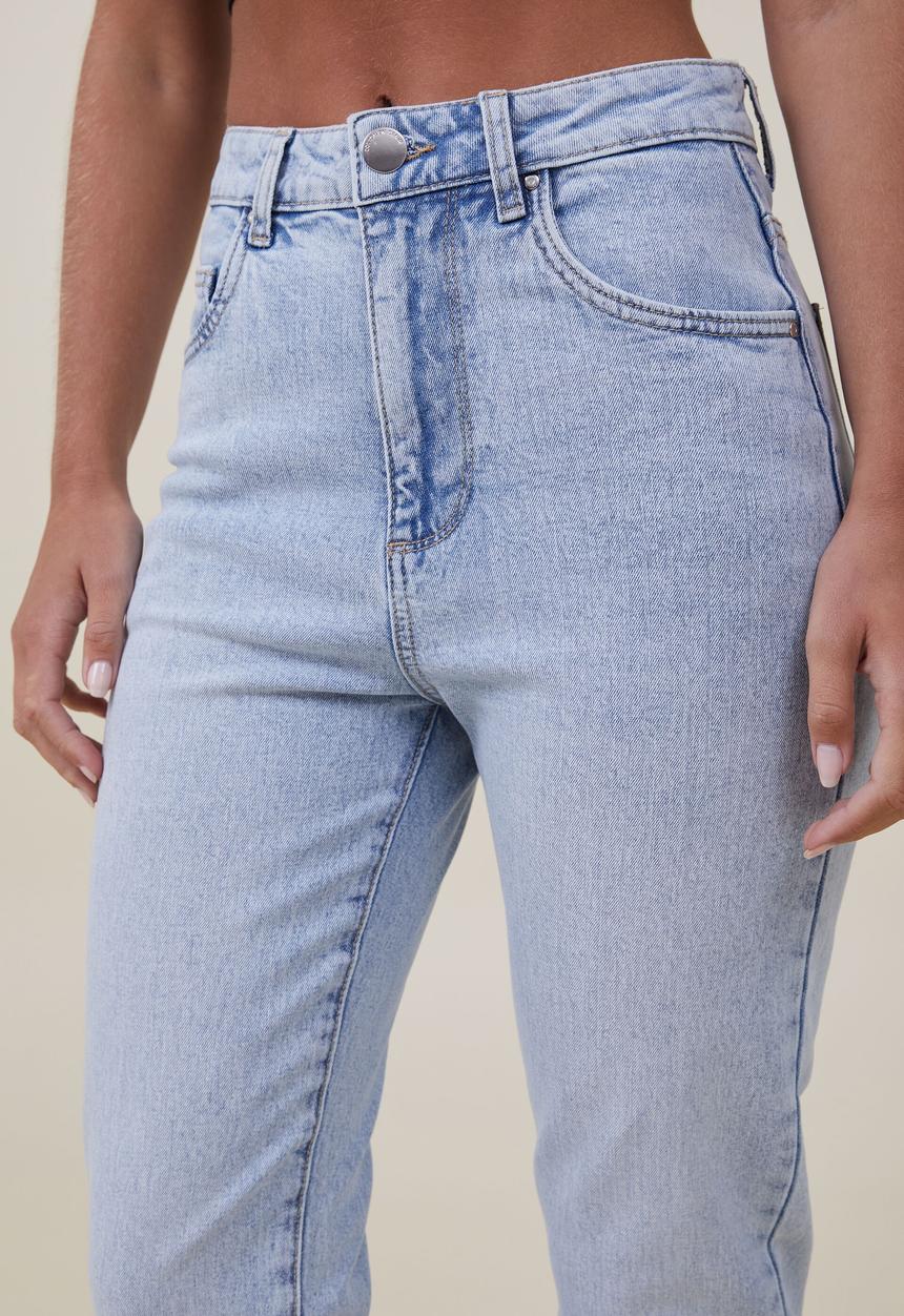 Cotton On - Stretch mom jean - palm blue